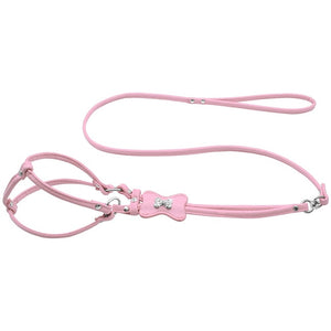 Dog Harness PU Leather Pet and Leash